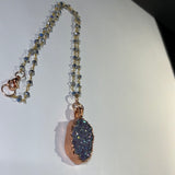 Angel Aura Amethyst Copper Pendant Necklace