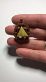 Aura Opal Triangle Walnut Pendant Necklace