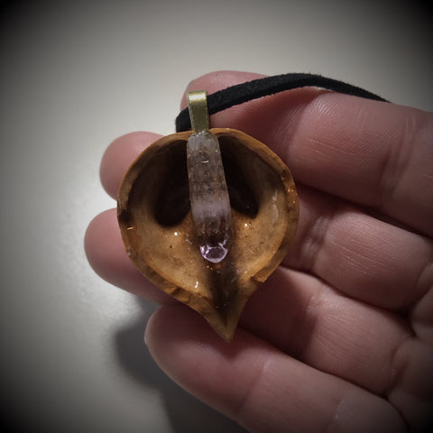 Vera Cruz Amethyst Heartnut Pendant Necklace