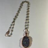 Angel Aura Amethyst Copper Pendant Necklace