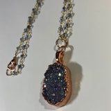 Angel Aura Amethyst Copper Pendant Necklace