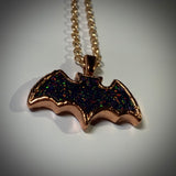 Copper Electroformed Bat Pendant Necklace