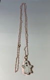 Copper Electroformed Howlite Ghost Pendant Necklace