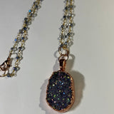 Angel Aura Amethyst Copper Pendant Necklace