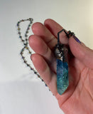 Hybrid Aura Quartz Copper Pendant Necklace