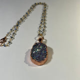 Angel Aura Amethyst Copper Pendant Necklace