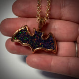 Copper Electroformed Bat Pendant Necklace