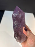 Huge Polished Amethyst Point with Raw Corner