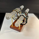 Selenite and Wood Bracelet Holder