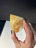 Orange Calcite Top-Polished Standing Point