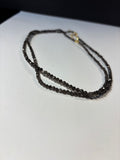 Faceted Sheen Obsidian Beaded Necklace