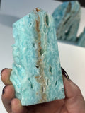 Caribbean Calcite Partially-Polished Freeform