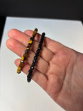 Faceted Tigers Eye OR Tourmaline Stretch Bracelet