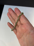 4mm Faceted Peridot Stretch Bracelet