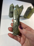 Prehnite with Epidote Standing Point