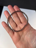 4mm Faceted Smoky Quartz Stretch Bracelet