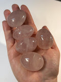 HQ Rose Quartz Palm Stone