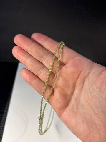 Faceted Peridot Beaded Necklace