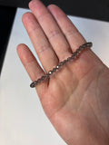 4mm Faceted Smoky Quartz Stretch Bracelet