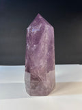 Huge Polished Amethyst Point with Raw Corner