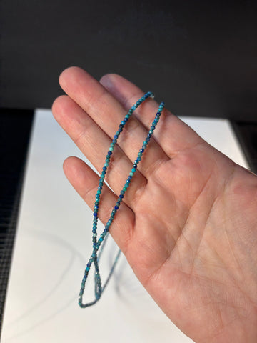 Faceted Azurite Beaded Necklace