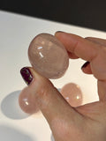 HQ Rose Quartz Palm Stone