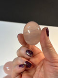 HQ Rose Quartz Palm Stone