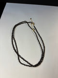 Faceted Sheen Obsidian Beaded Necklace