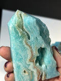 Caribbean Calcite Partially-Polished Freeform