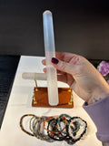 Selenite and Wood Bracelet Holder