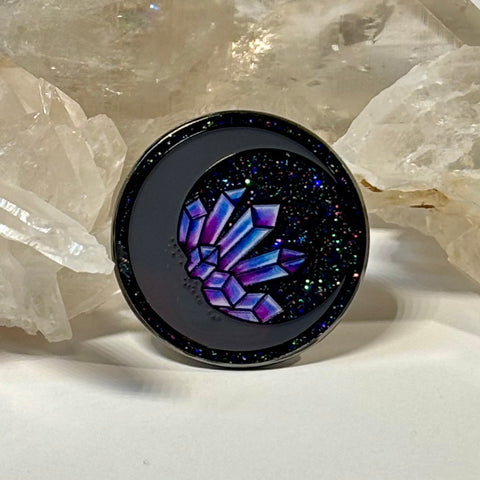 Crystal Moon Logo Enamel Pins