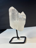 Clear Quartz Cluster on Metal Stand