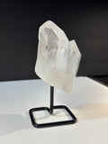 Clear Quartz Cluster on Metal Stand