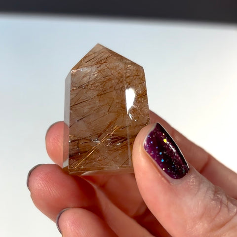 Rutilated Quartz Polished Standing Point #4