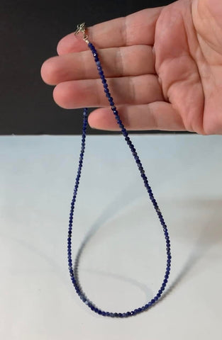 Faceted Sodalite Beaded Necklace