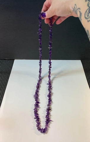 Amethyst Chip Beaded Necklace