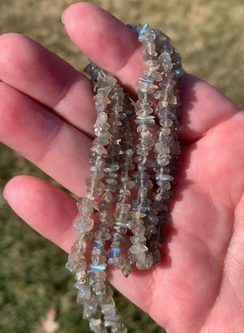 Labradorite Chip Beaded Necklace