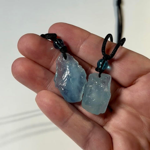 Adjustable Aquamarine Pendant Necklace