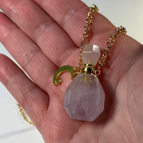 Amethyst Potion Bottle Pendant Necklace