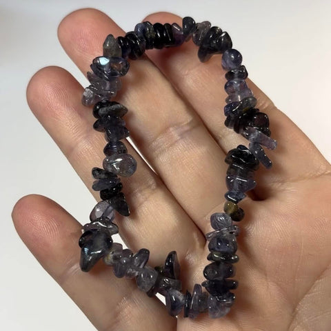 Iolite Chip Stretch Bracelet