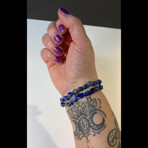 Lapis Lazuli Nugget Stretch Bracelet