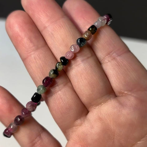 4mm Rainbow Tourmaline Stretch Bracelet