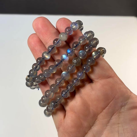 Flashy Labradorite Stretch Bracelets