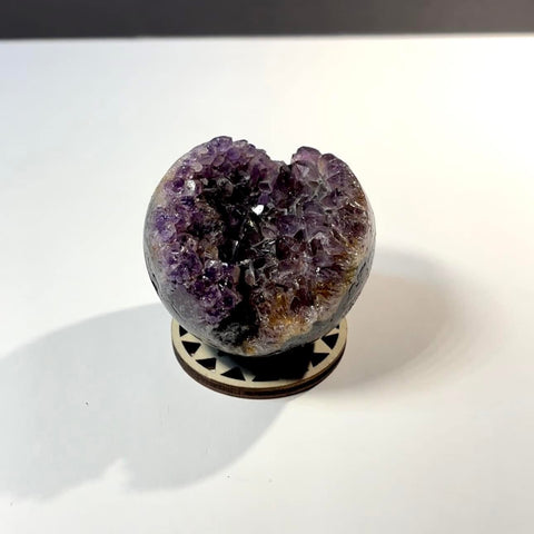 Polished Amethyst Geode Sphere