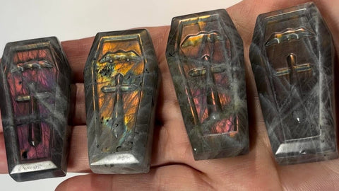 Purple Flash Labradorite Coffins