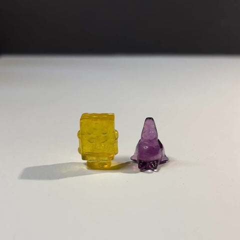 Fluorite SpongeBob and Patrick PAIR