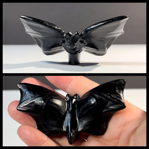 Standing Obsidian Bat