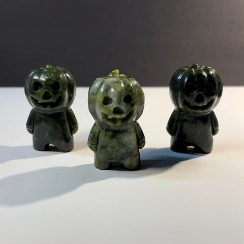 Green Jade Pumpkin-Head Dudes