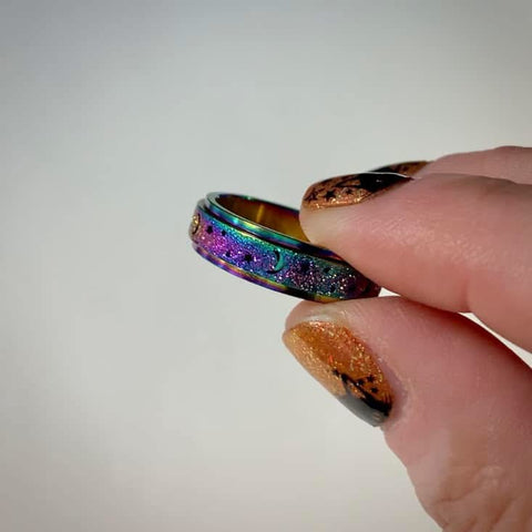 Rainbow Ano Spinner Rings