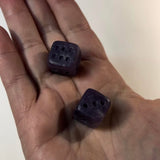 Crystal Dice, Non-Painted. Sold by a PAIR OF 2